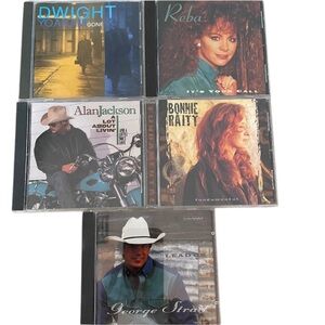 90's Country Music Lot of 5 CDs Reba, Bonnie Raitt, Alan Jackson, George Strait